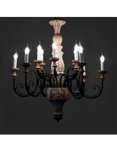 handmade-woodcarving-ten-flames-chandelier