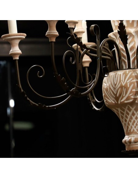 handmade-woodcarving-ten-flames-chandelier-zoomed handmade-woodcarving-ten-flames-chandelier-zoomed