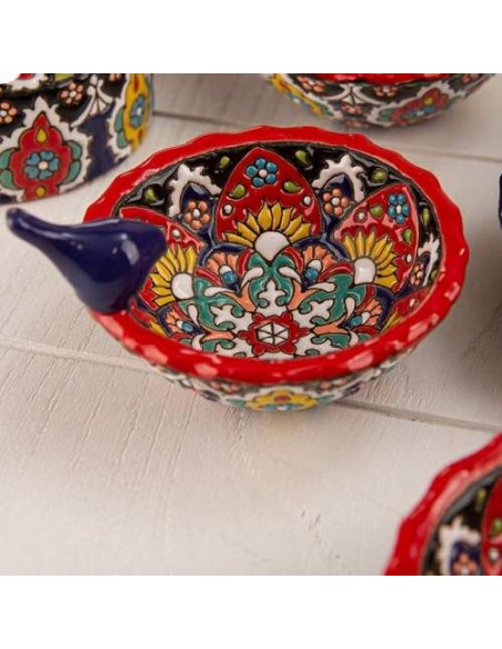 Persian Enamel Dish Set | Iranian Enameling | Persian Handicraft
