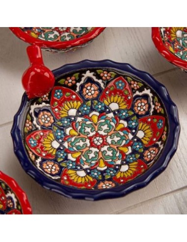 Persian Enamel Dish Set | Iranian Enameling | Persian Handicraft