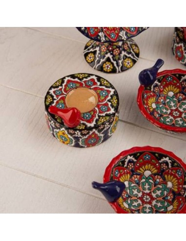 Persian Enamel Dish Set | Iranian Enameling | Persian Handicraft