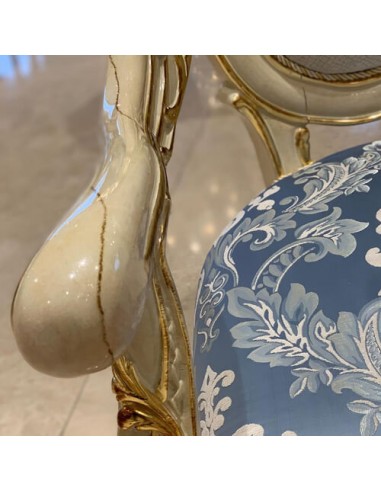 Wooden sofa set with a noble marble design at the best price