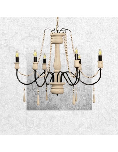 black and ivory woodcarving chandelier