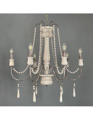 grey and ivory woodcarving chandelier