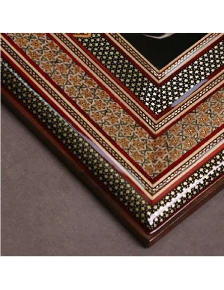 Wall Hanging Hand-Engraved (toreutics) Cooper With Inlaid Frame