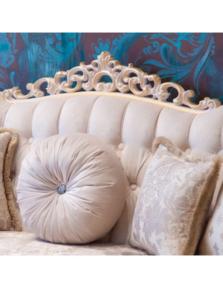 luxury white carved wood sofa - details luxury white carved wood sofa - details