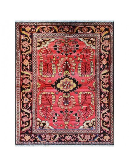 Hamedan Hand-Knotted Red Rug Rc-284 full view