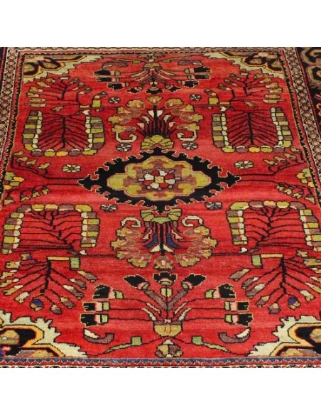 Hamedan Hand-Knotted Red Rug Rc-284 zoom in