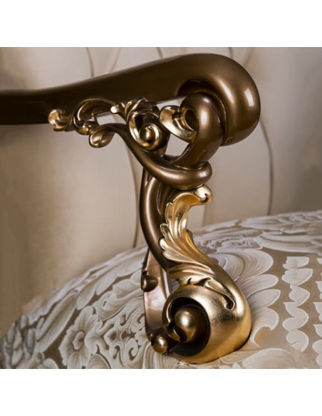 classic rolled arm cream armchair - details classic rolled arm cream armchair - details