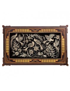 Copper Hand Engraved Wall Hanging With Inlaid Frame | Handicrafts