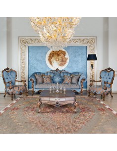 air force blue rolled arm sofa 2