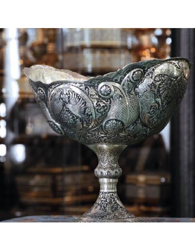Hand Engraving Silver candy Dish | Iranian Handicraft | Art Lovers