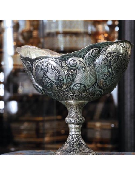Hand Engraving Silver candy Dish | Iranian Handicraft | Art Lovers