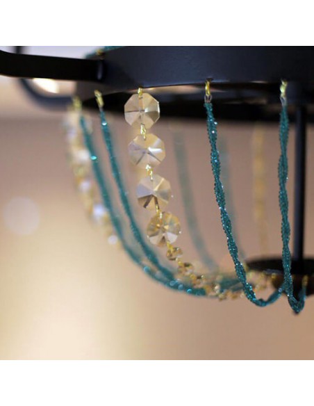 Persian blue empire crystal chandelier