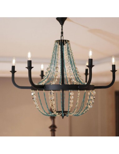 blue crystal chandelier