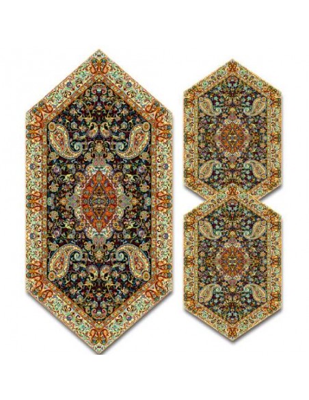 Salar Design Persian Termeh Tablecloth, 3 pcs | Iranian Handicraft