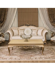 ivory rolled arm camelback sofa
