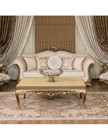 ivory rolled arm camelback sofa