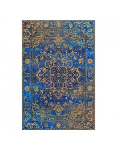Double Layer Modern Vintage Blue Rug Rc-287 full view