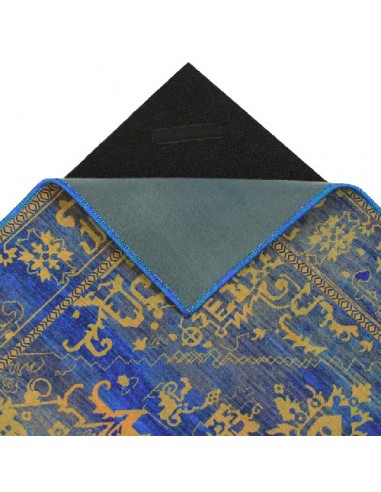 Double Layer Modern Vintage Blue Rug Rc-287 side view