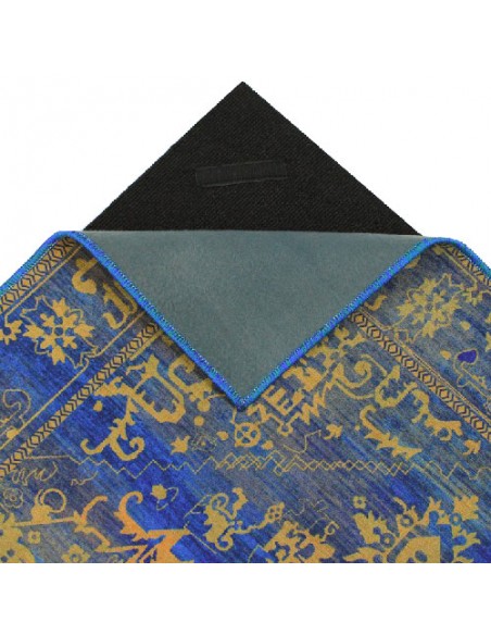 Double Layer Modern Vintage Blue Rug Rc-287 side view