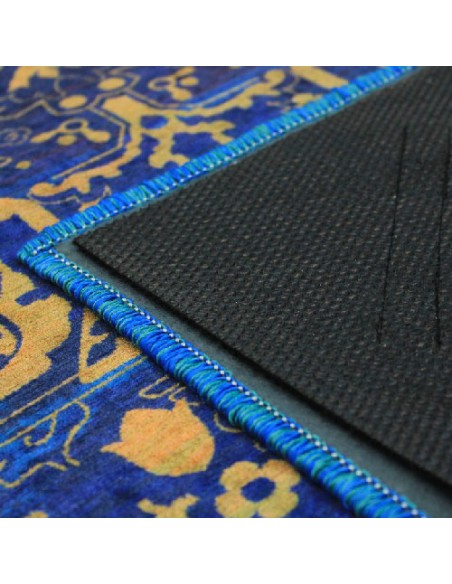 Double Layer Modern Vintage Blue Rug Rc-287 back view