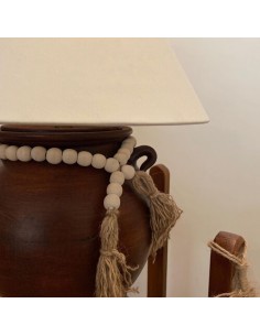 brown pottery desk lamp 2