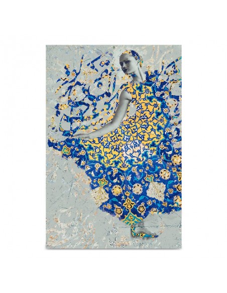 Double Layer Modern Fantasy Calligraphy Rug Rc-288 full view