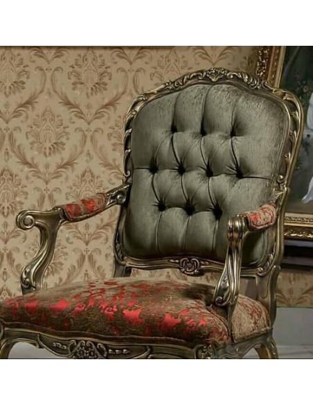 wood frame settee armchair