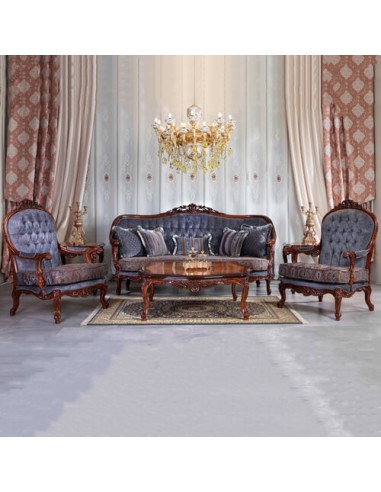 deep buttoned cabriole sofa set