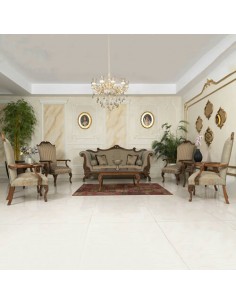 wooden sofa in brocade cotton 2