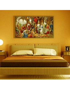 Sulayman and the Queen of Saba AG-180 silk tableau rug Full View 2