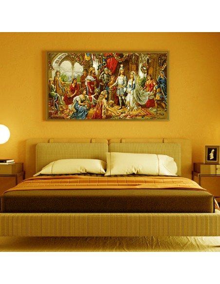 Sulayman and the Queen of Saba AG-180 silk tableau rug Wall Art