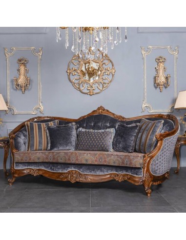 Wooden Curved Sofa - lateral