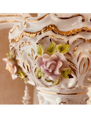 floral porcelain chandelier - details