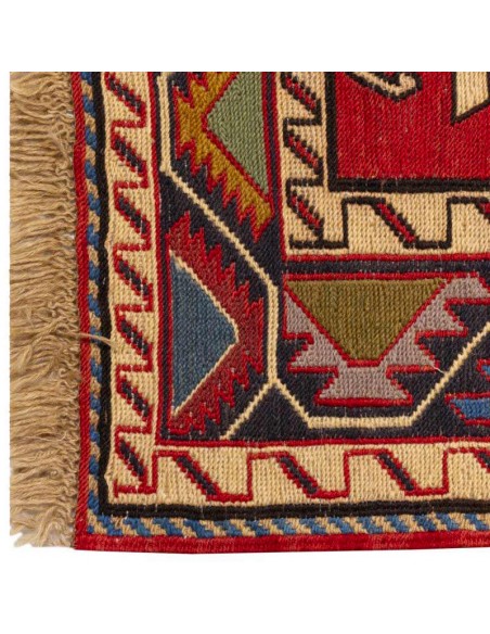 Tabriz Hand-woven Red Kilim Rug Rc-291 side view