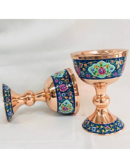 Persian Handicrafts copper Dish | Enamel copper Candy Bowl
