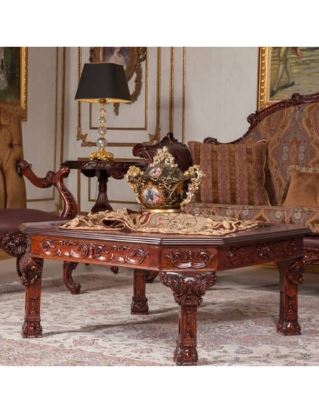 coffee table of the avant-garde brown sofa set