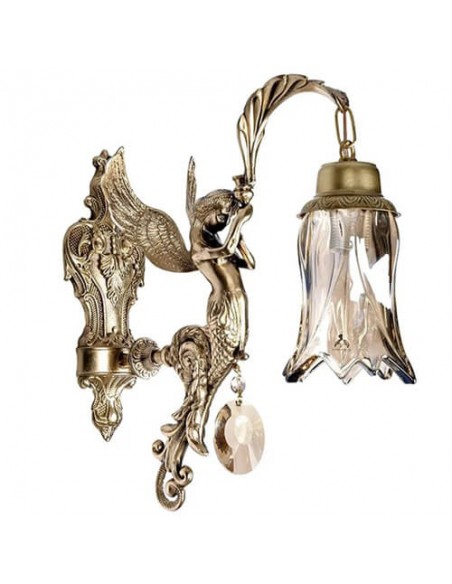 Brass Wall Sconce Light - details