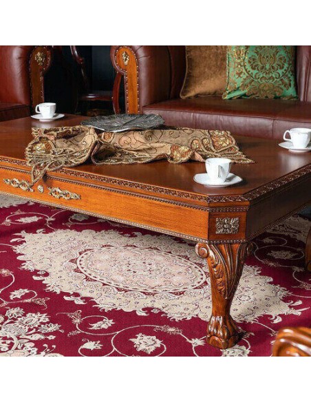 avant-garde wooden cabriole coffee table