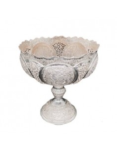 Copper Candy Bowl Covered With 84-Carat Silver | Persian Handicraft