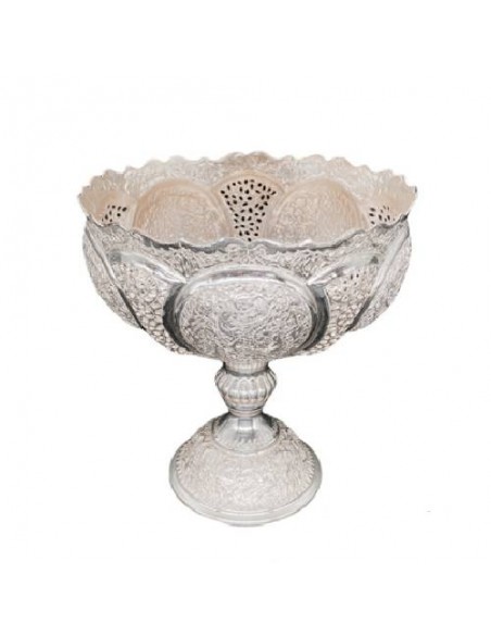 Copper Candy Bowl Covered With 84-Carat Silver | Persian Handicraft