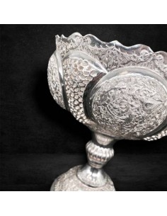 Copper Candy Bowl Covered With 84-Carat Silver | Persian Handicraft 2