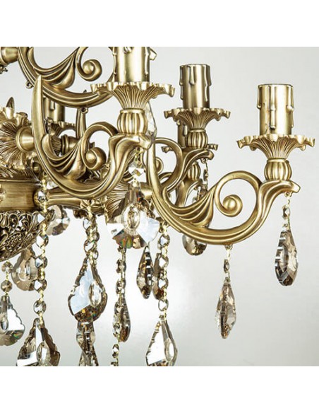candle style chandelier - details