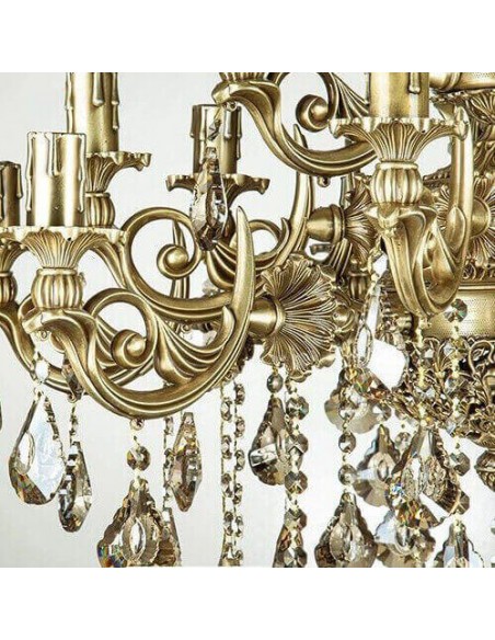candle style aluminum chandelier - details