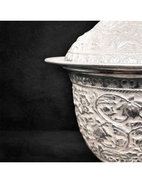 Persian Handicraft Candy & Nut Dish | Silver & Copper Art & Craft