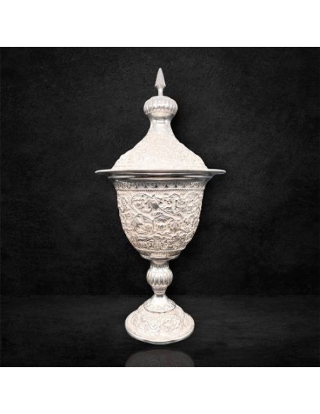 Persian Handicraft Candy & Nut Dish | Silver & Copper Art & Craft