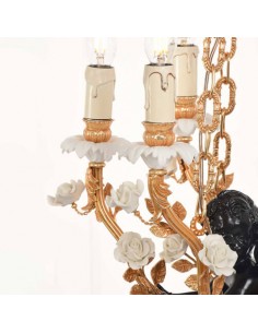 Modern Chandelier with Angle and Flowers 2