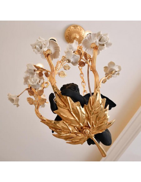 Modern Chandelier with Angle sculpture