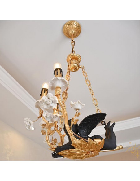 Modern Chandelier with Sculpture and Angle